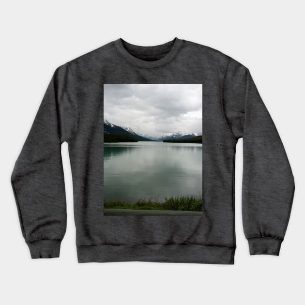 Canadian Lake View Under Clouds Crewneck Sweatshirt by PLANTONE